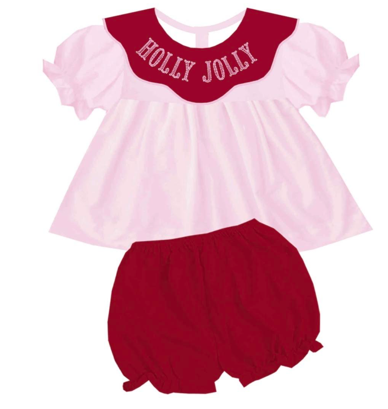 Holly Jolly Beaded Bloomer Set