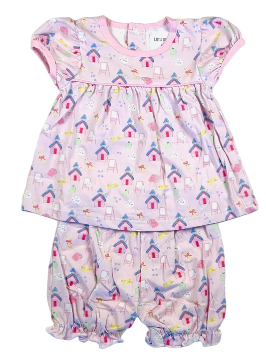 Back to School Girls Bloomer Set