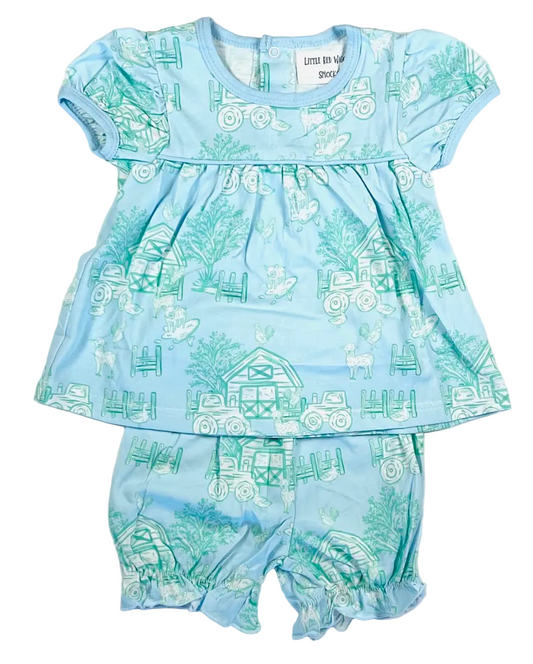Toile du Petit Jardin Girls Bloomer Set