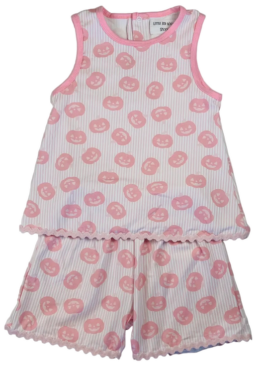 Girls Happy Pumpkin Short Set