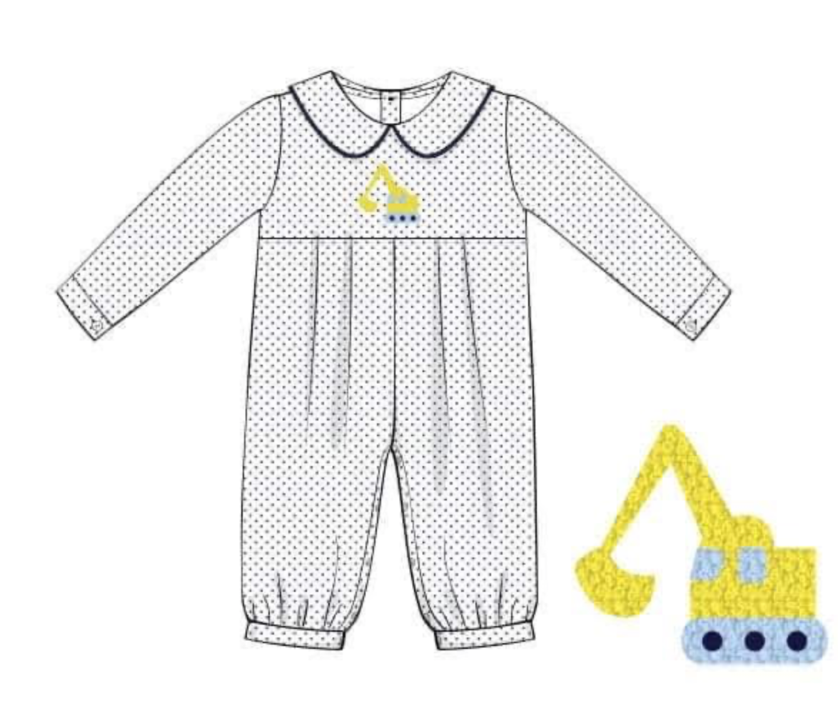 PREORDER: Excavator, Excavator Long Pant Romper (ETA DECEMBER)