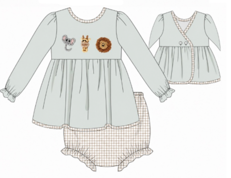 PREORDER: Take me to the Zoo Girls Bloomer Set (ETA DECEMBER)