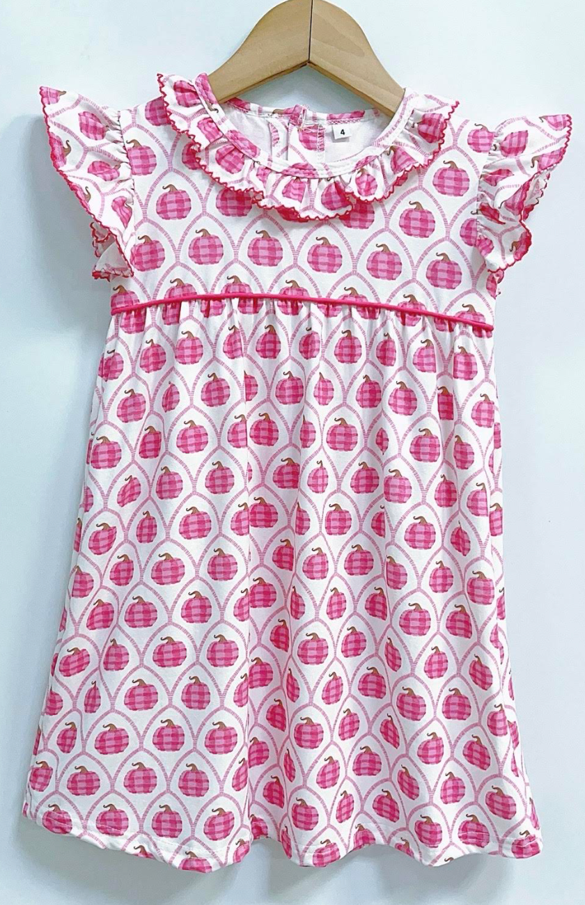 printed pumpkin dress