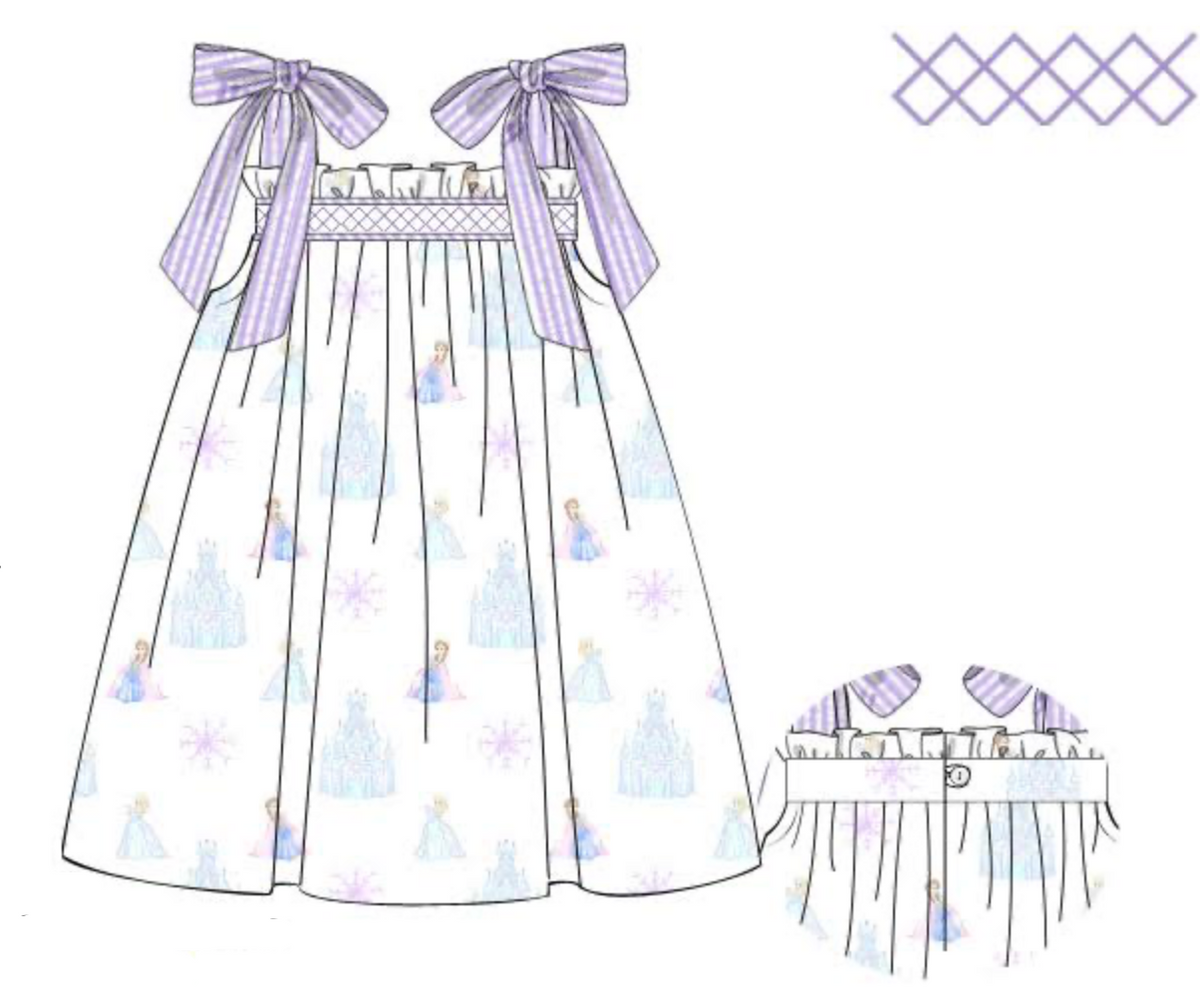 PREORDERSnow Queen Smocked Dress (ETA: January)